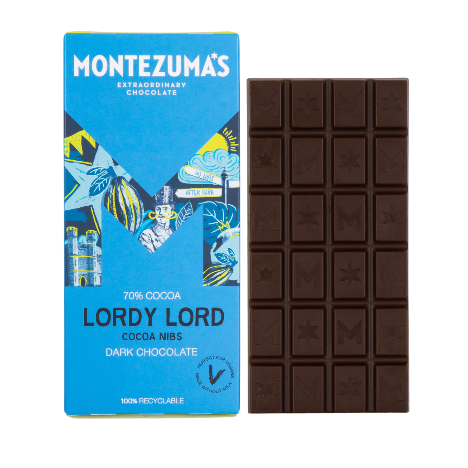 Lordy Lord - 70% Dark Chocolate with Cocoa Nibs – Montezuma's