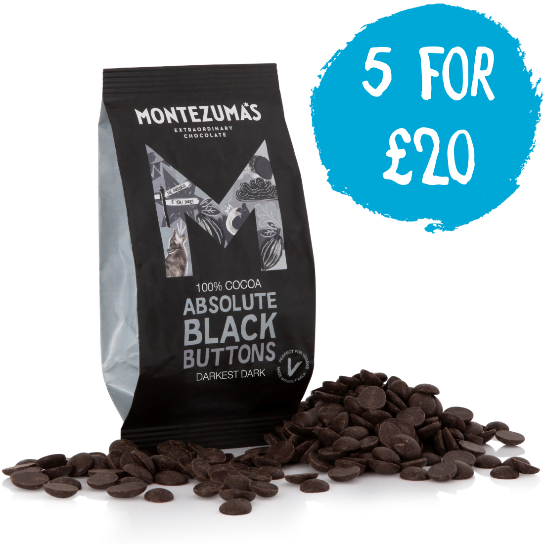 Absolute Black Buttons - 100% Cocoa image