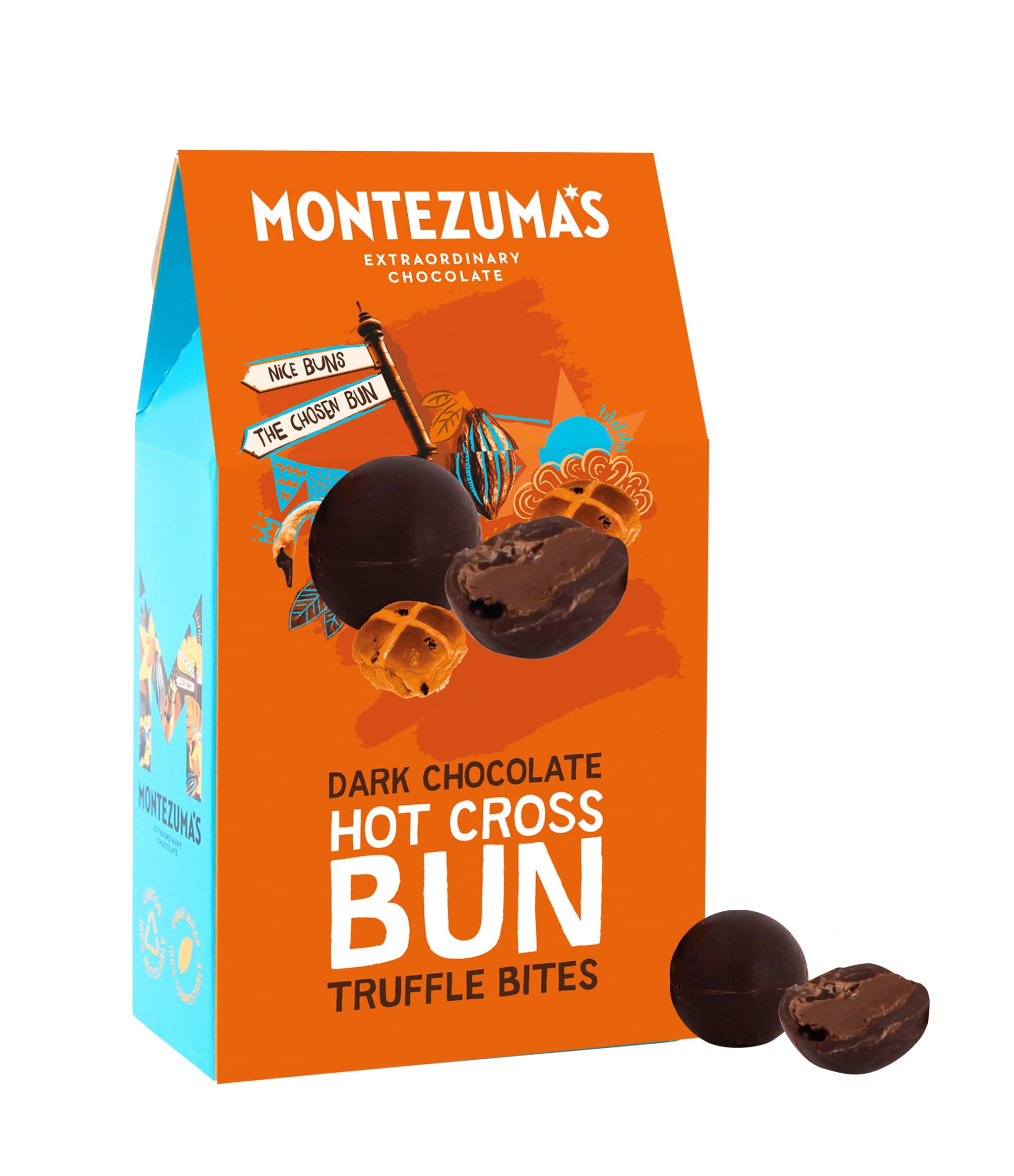 Dark Chocolate Hot Cross Truffle Bites – Montezuma's Chocolate