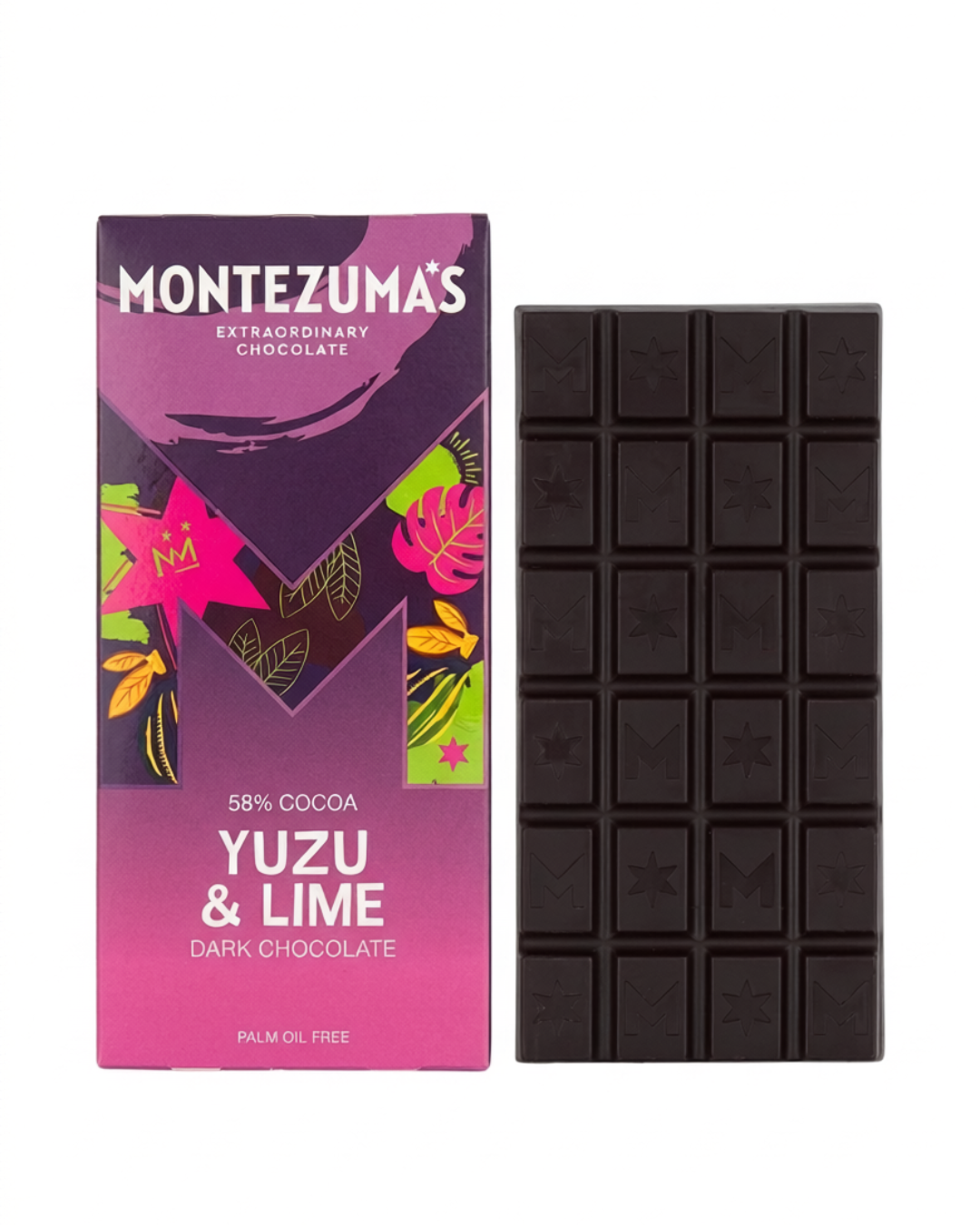 Yuzu and Lime Dark Chocolate Bar with Sugar Crunch – Montezuma's