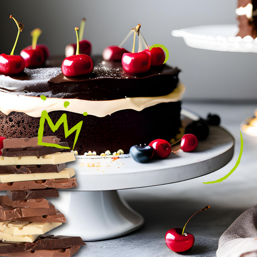 DARK CHOCOLATE BLACK FOREST CHERRY CAKE