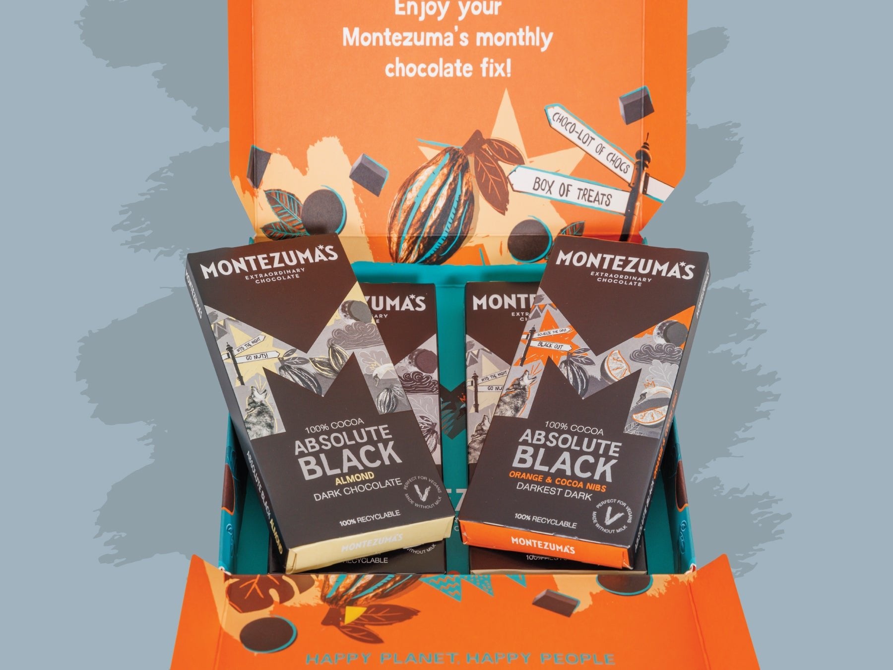 Absolute Black 100% dark chocolate cocoa bar Bundle – Montezuma's