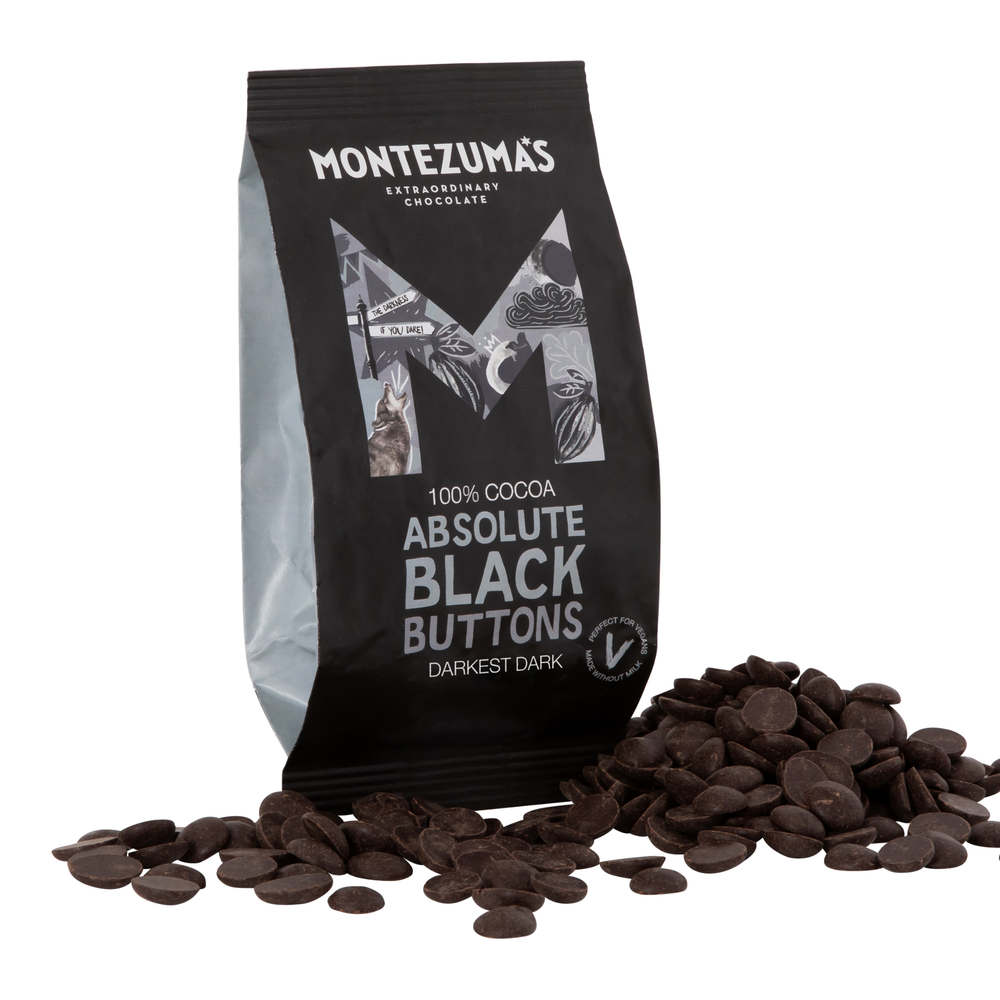 Absolute Black Buttons - 100% Cocoa - 120g