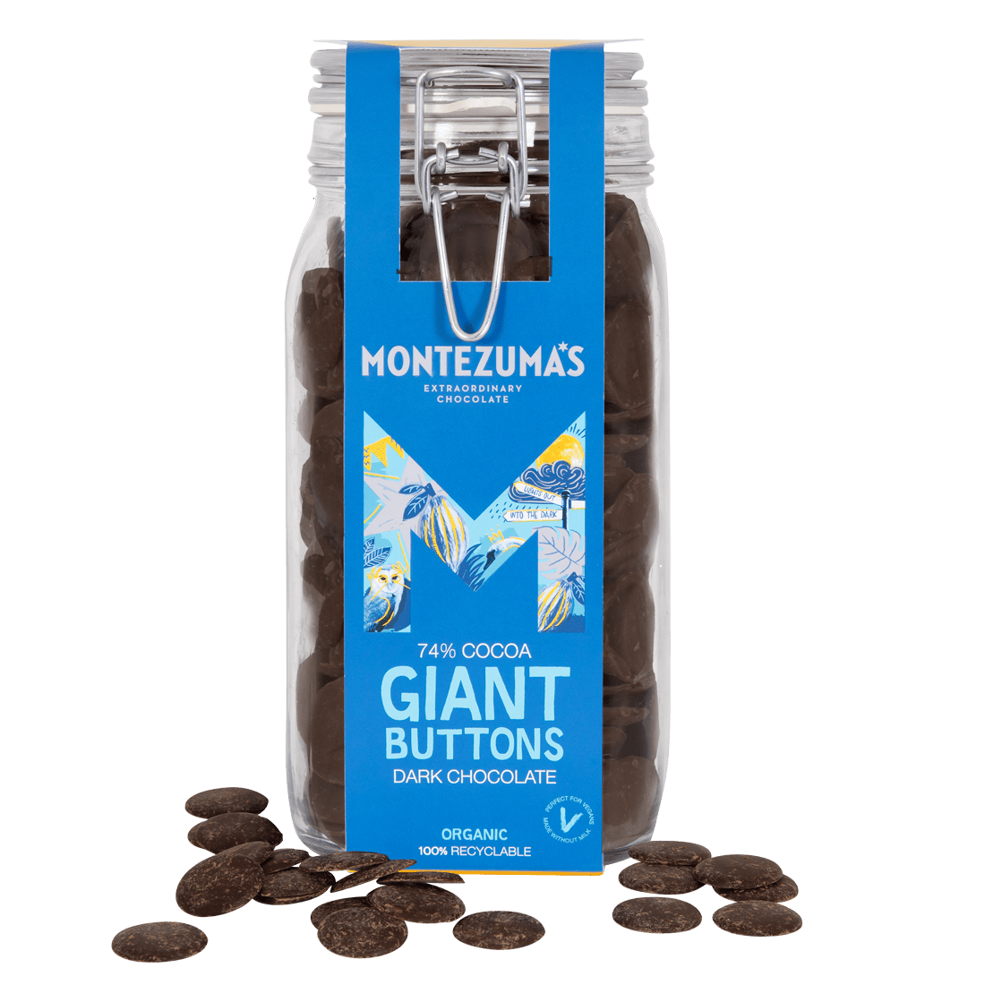 Dark Organic Giant Button Jar
