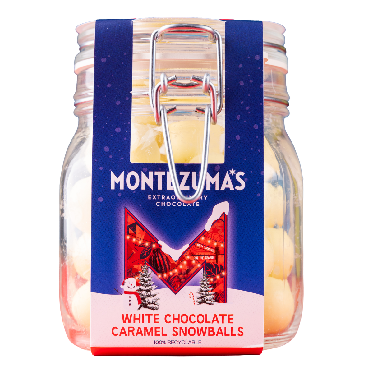 White Chocolate Caramel Snowballs | 450g Jar - Montezuma's Chocolate