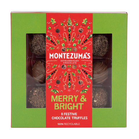 Merry & Bright - 9 festive flavoured milk and dark chocolate truffles