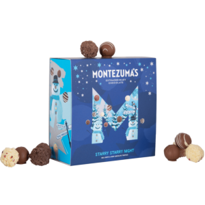 XL christmas truffle box - blue box with 50 chocolate truffle inside 