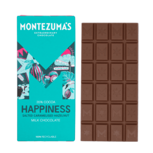 Happiness milk chocolate bar with salted caramelised hazelnuts