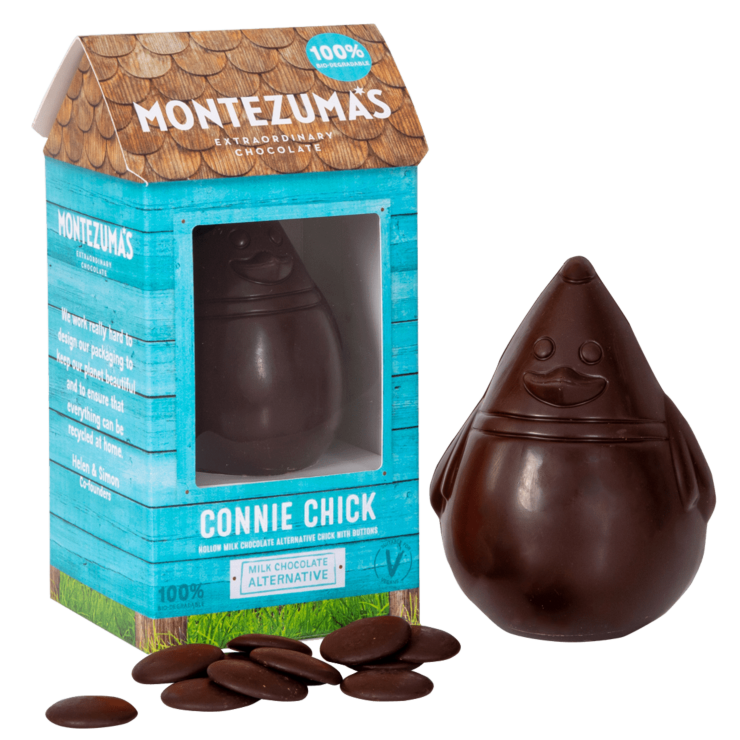 Connie Chick - Milk Chocolate Alternative Like no Udder Chick with Buttons
